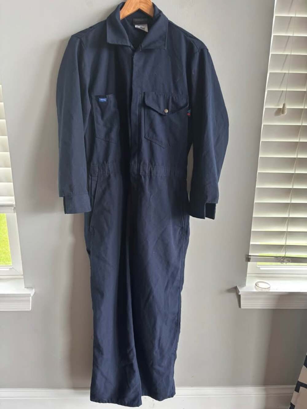 Workrite Benchmark Men's Navy Blue FR Flame Resistant Coveralls Size 38S